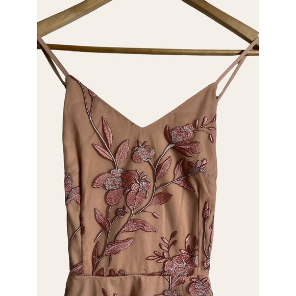 Two Sisters Pink Floral A-Line Embroidered Strappy Sleeveless Mini Dress Size 6 - Picture 6 of 11